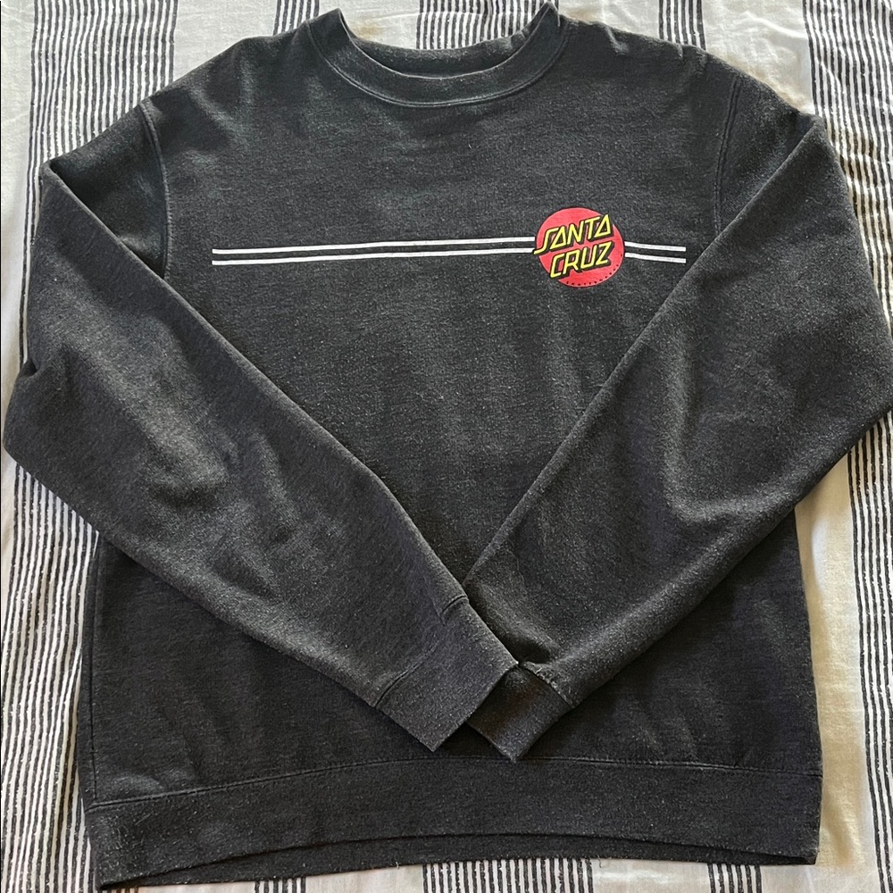 Santa Cruz Skateboards Charcoal Crewneck Sweater